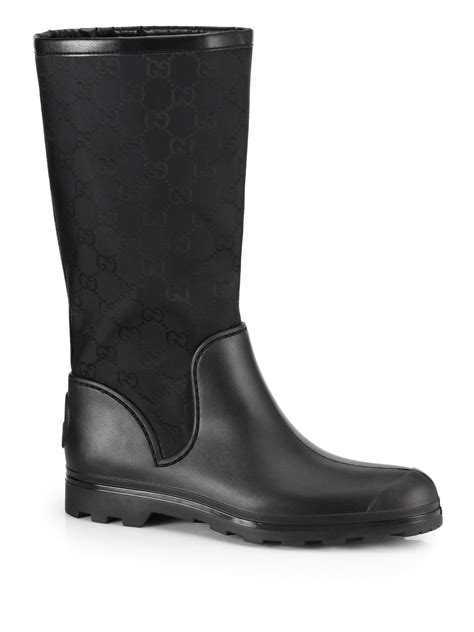 gucci rain boots black|gucci rain boots for women.